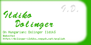 ildiko dolinger business card